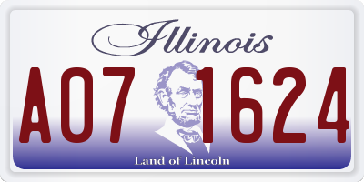 IL license plate A071624