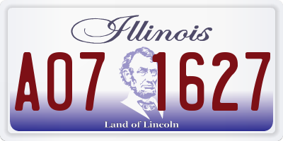 IL license plate A071627