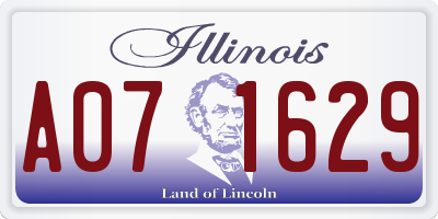 IL license plate A071629