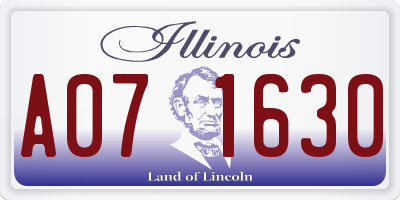 IL license plate A071630