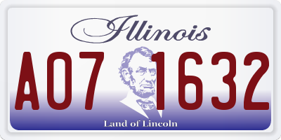 IL license plate A071632