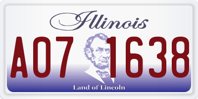 IL license plate A071638