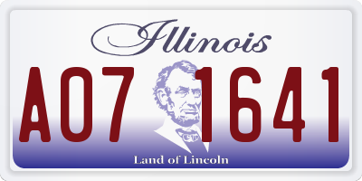 IL license plate A071641