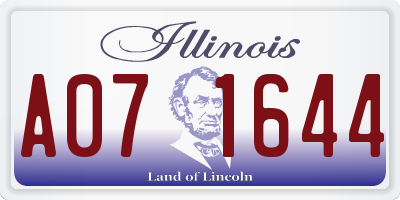 IL license plate A071644