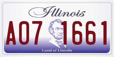 IL license plate A071661