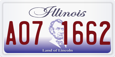IL license plate A071662