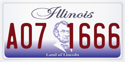 IL license plate A071666