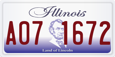 IL license plate A071672
