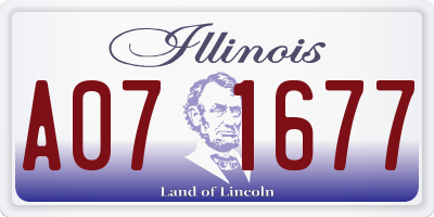 IL license plate A071677