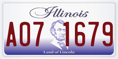 IL license plate A071679