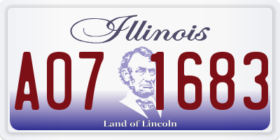 IL license plate A071683