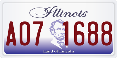 IL license plate A071688