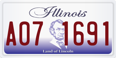 IL license plate A071691