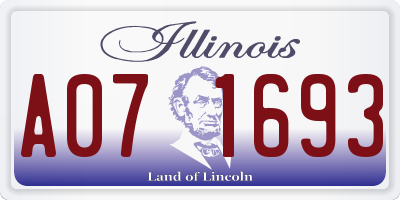 IL license plate A071693