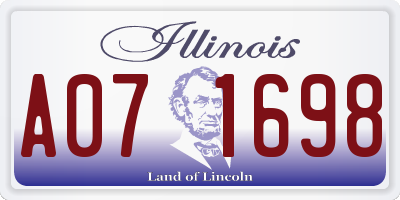 IL license plate A071698
