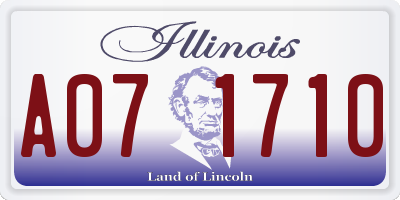 IL license plate A071710