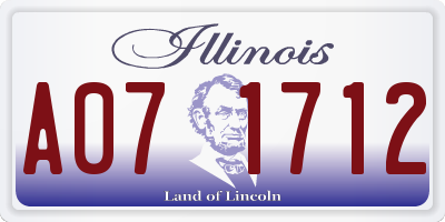 IL license plate A071712