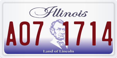 IL license plate A071714