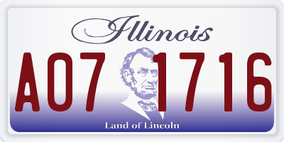 IL license plate A071716