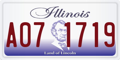 IL license plate A071719
