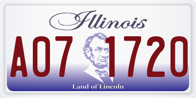 IL license plate A071720