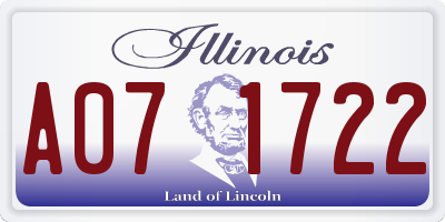 IL license plate A071722
