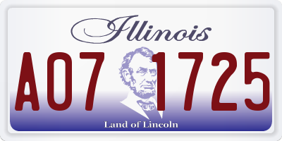 IL license plate A071725