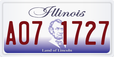 IL license plate A071727