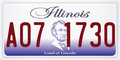 IL license plate A071730