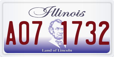 IL license plate A071732