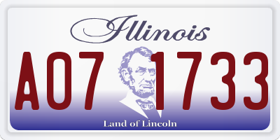IL license plate A071733