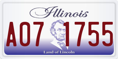 IL license plate A071755
