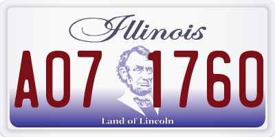 IL license plate A071760