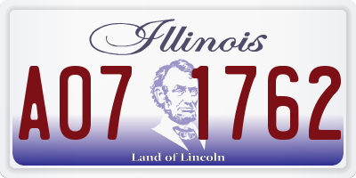 IL license plate A071762