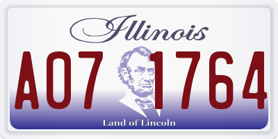 IL license plate A071764