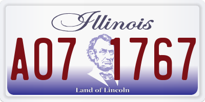 IL license plate A071767