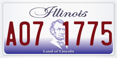 IL license plate A071775