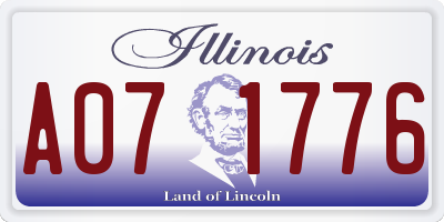IL license plate A071776