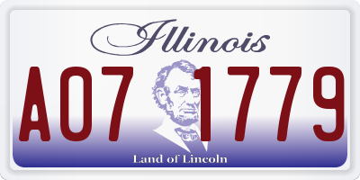 IL license plate A071779