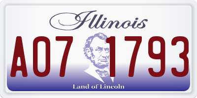 IL license plate A071793