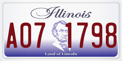 IL license plate A071798
