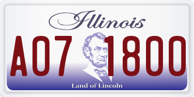 IL license plate A071800
