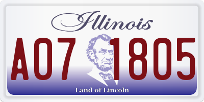 IL license plate A071805
