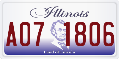 IL license plate A071806