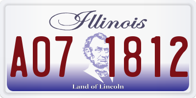 IL license plate A071812