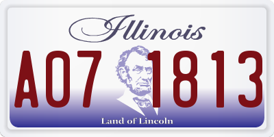 IL license plate A071813