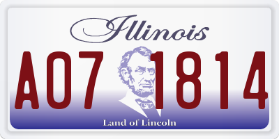 IL license plate A071814