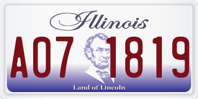 IL license plate A071819