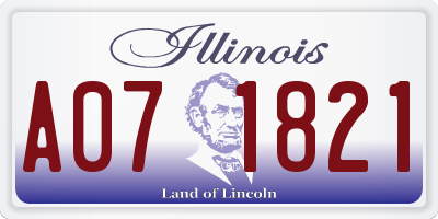 IL license plate A071821