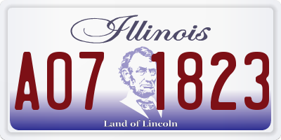 IL license plate A071823